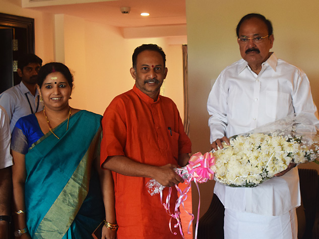 Acharyasri with Former Vice President of India Sri. M. Venkaiah Naidu