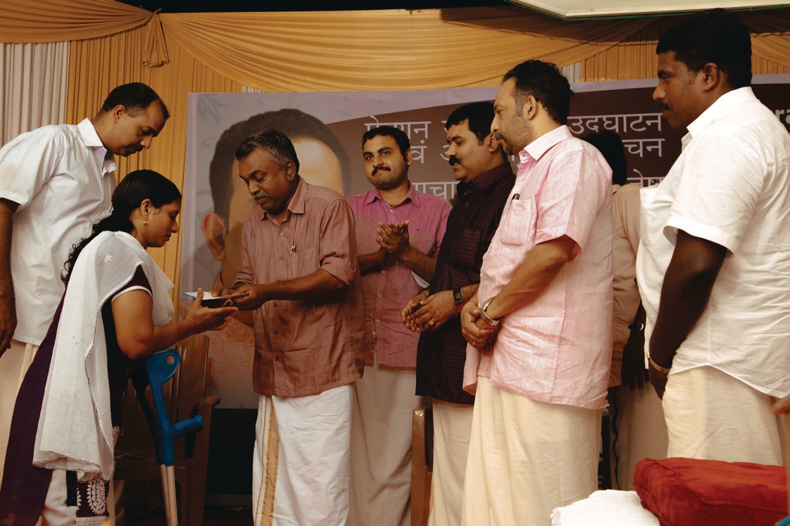 KVRF Director M.Muraleedharan Vaidik, inaugurating pension project in presence of Acharyasri